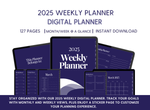 Load image into Gallery viewer, 2025 Weekly Digital Planner - Navy &amp; White
