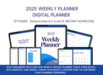 Load image into Gallery viewer, 2025 Weekly Digital Planner - Blue &amp; Navy
