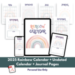 Load image into Gallery viewer, 2025 Calendar + Undated Monthly Calendar + Journal Pages
