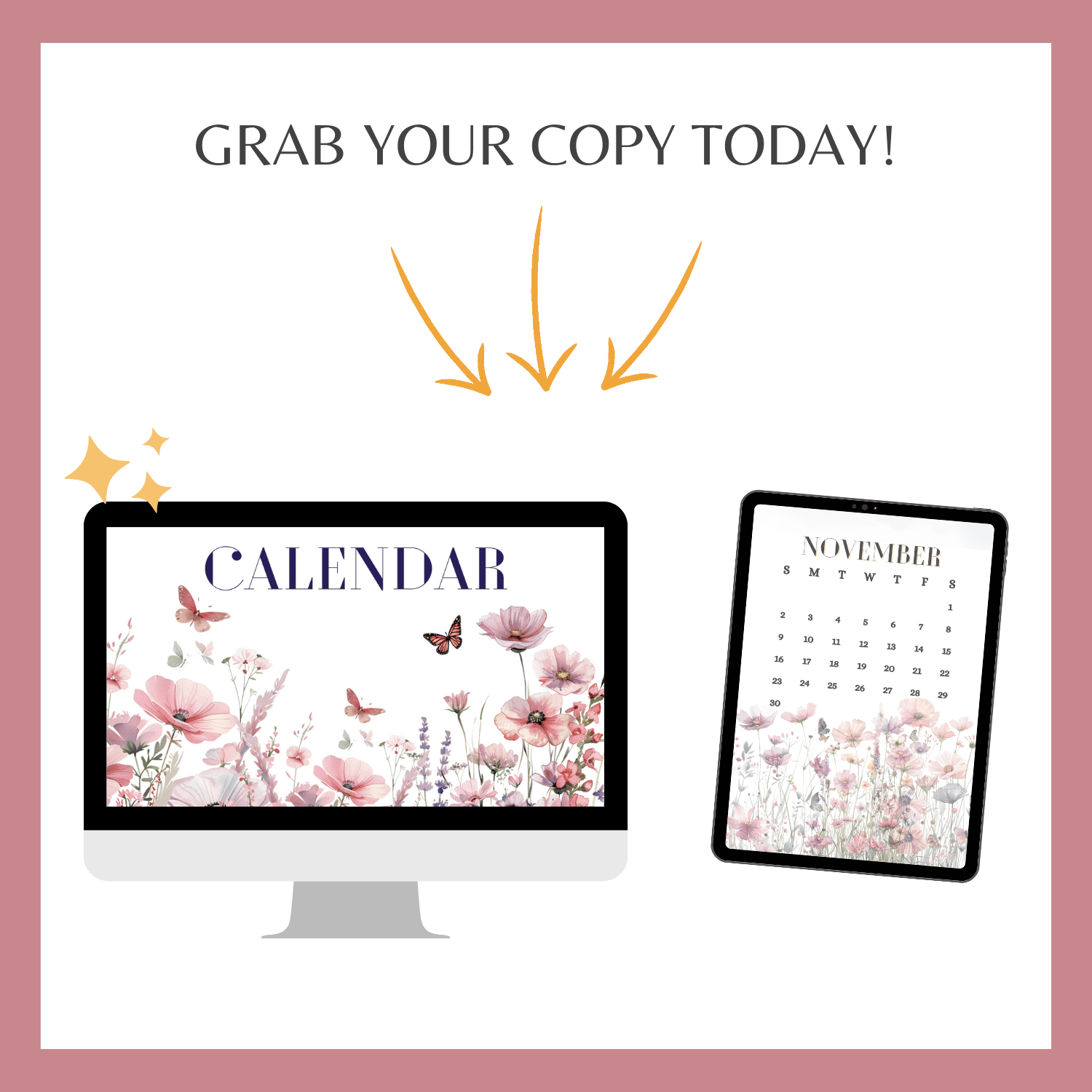 2025 Calendar + Undated Monthly Calendar + Journal Pages