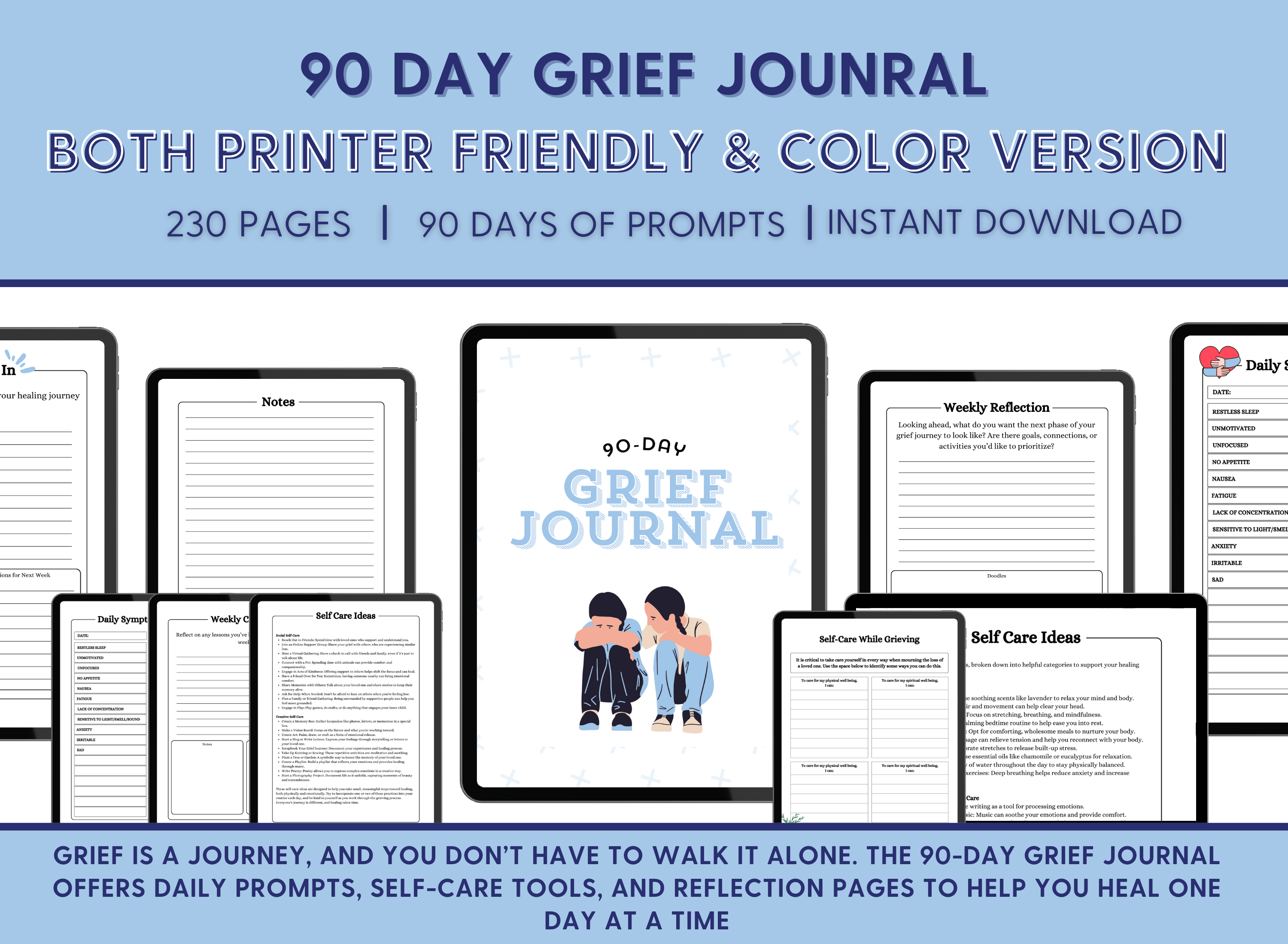 90-Day Grief Journal Printable