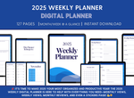 Load image into Gallery viewer, 2025 Weekly Digital Planner - Blue &amp; Navy
