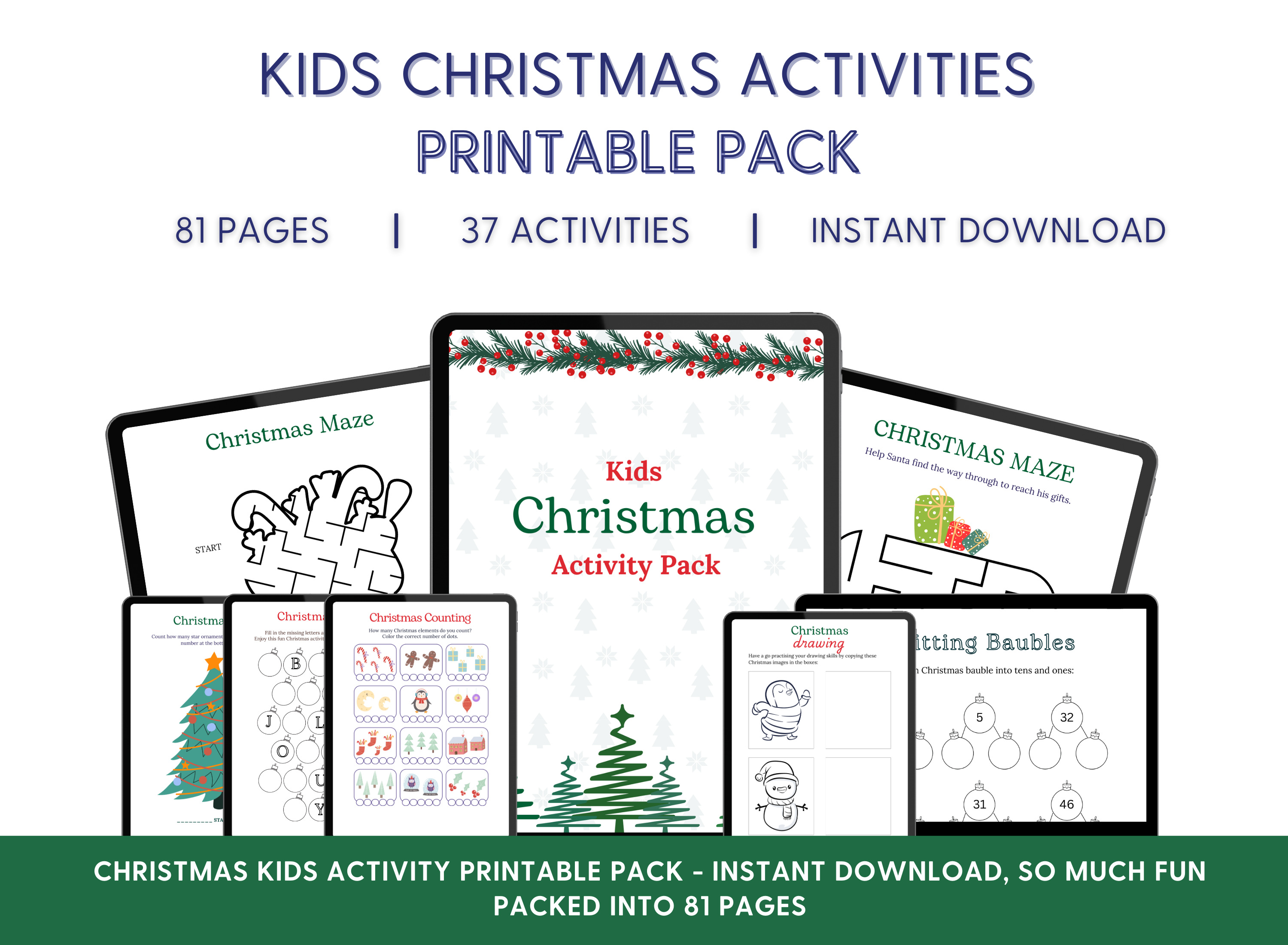 Kids Christmas Activities Printable Pack