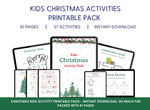 Load image into Gallery viewer, Kids Christmas Activities Printable Pack
