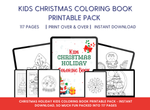 Load image into Gallery viewer, Kids Christmas Holiday Coloring Book Printable Pack
