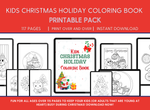 Load image into Gallery viewer, Kids Christmas Holiday Coloring Book Printable Pack
