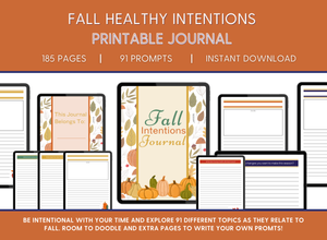 Fall Healthy Intentions Journal for Adults