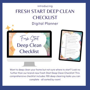 Fresh Start Deep Clean Checklist - Spring Flower