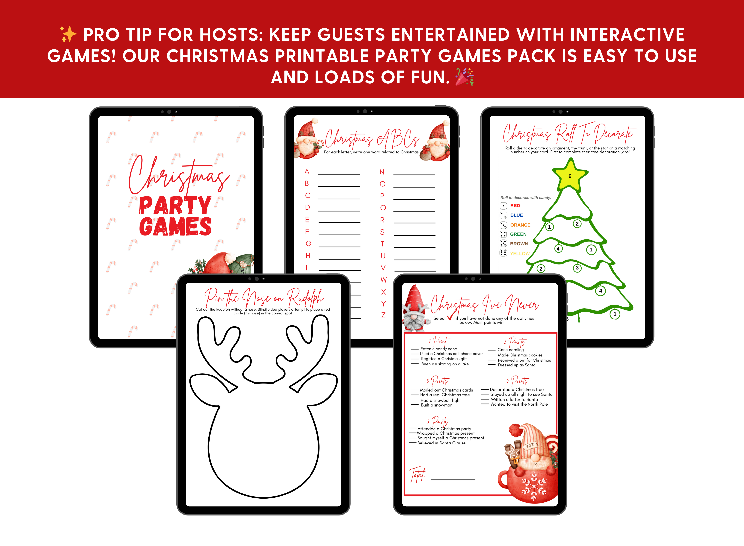 Christmas Printable Party Games Pack