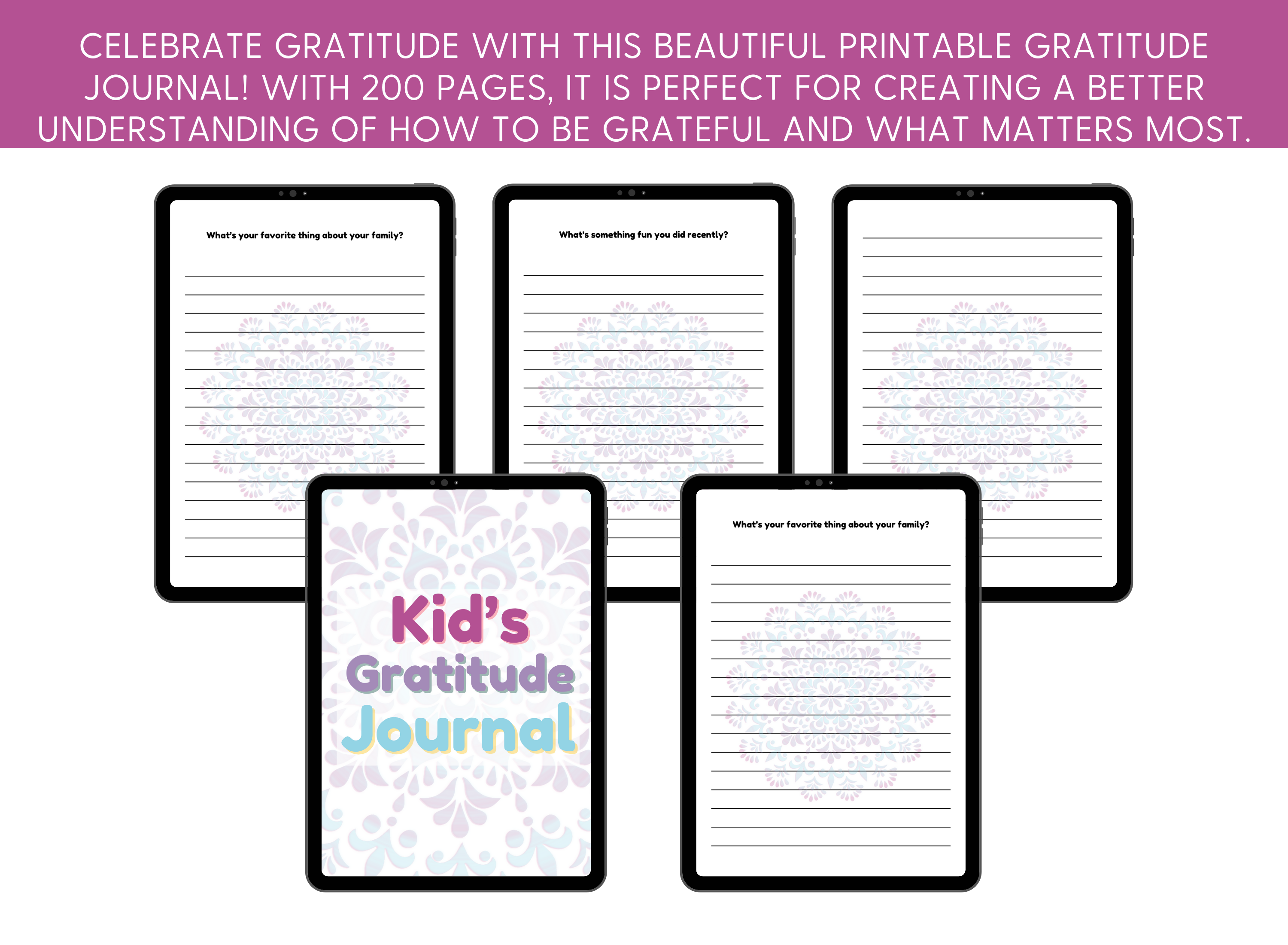 Kids Gratitude Journal Printable