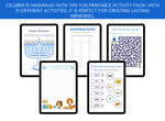 Load image into Gallery viewer, Kids Hanukkah Activity Book &amp; Game Bundle Printable Pack
