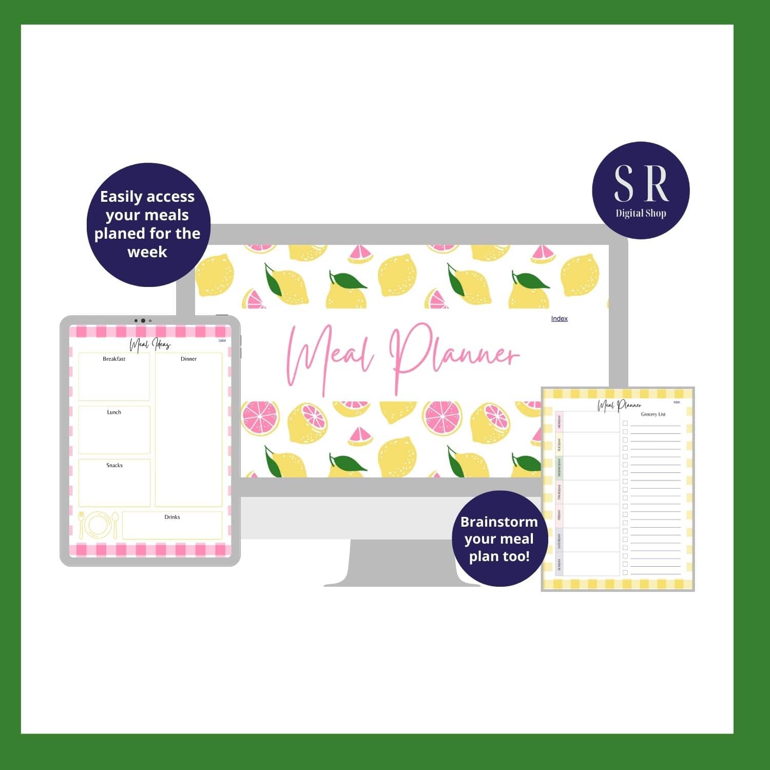 Blissful Balance Digital Planner - Pink Lemons