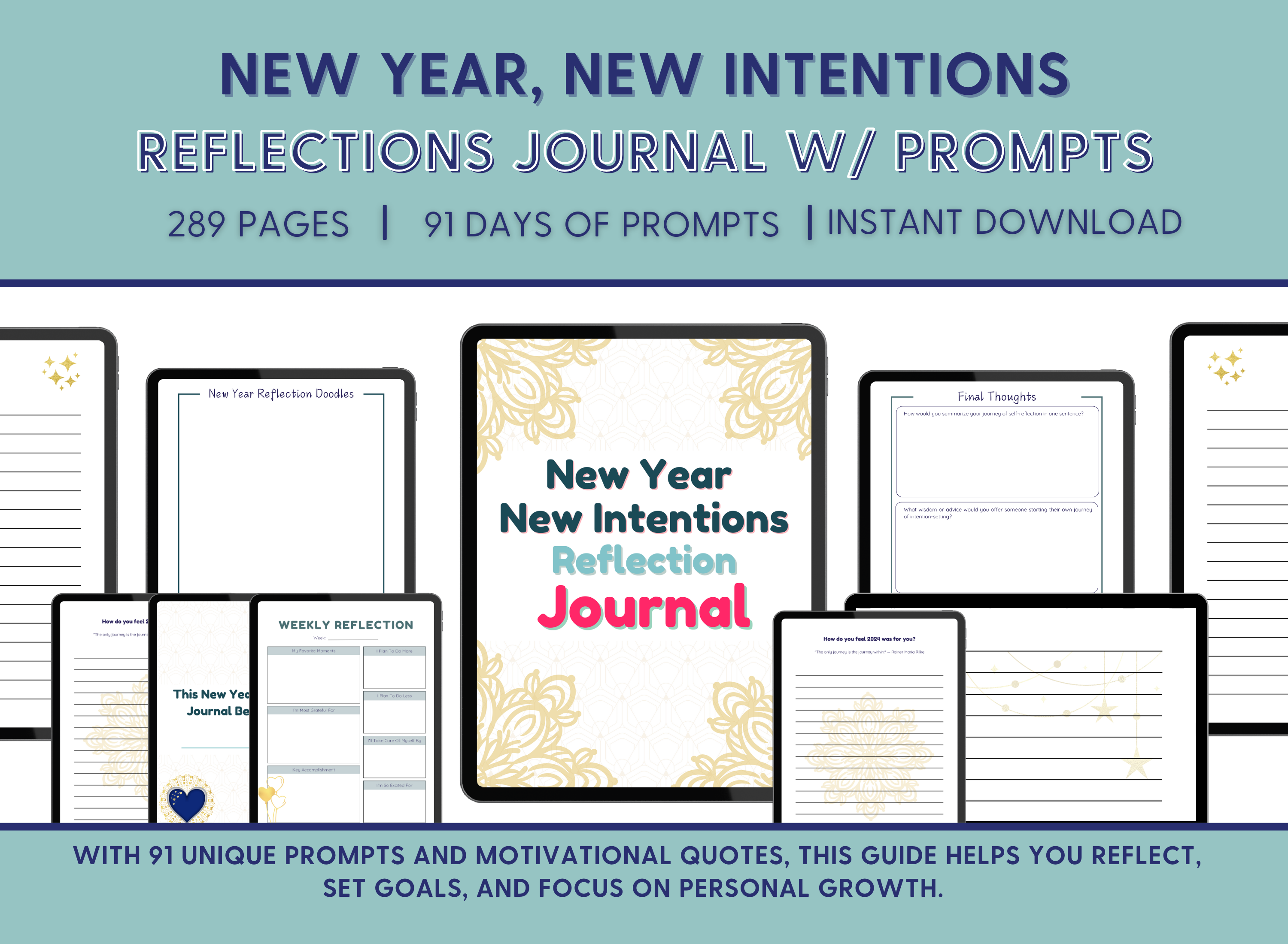 New Year, New Intentions Reflections Journal