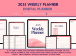 Load image into Gallery viewer, 2025 Weekly Digital Planner - Pink &amp; Cream
