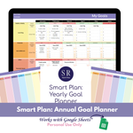 Load image into Gallery viewer, Smart Plan: Yearly Goal Planner Spreadsheet
