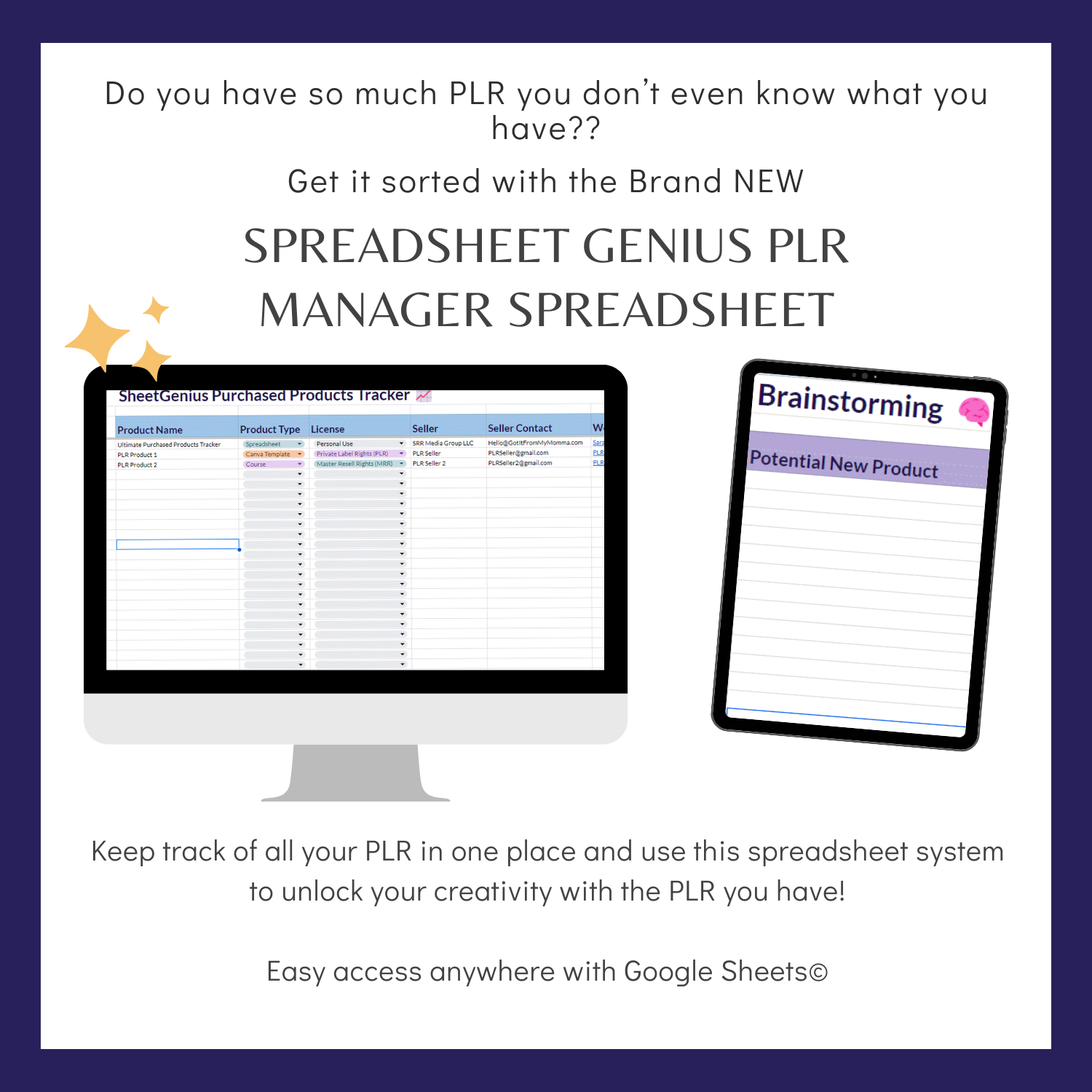 Spreadsheet Genius PLR Manager