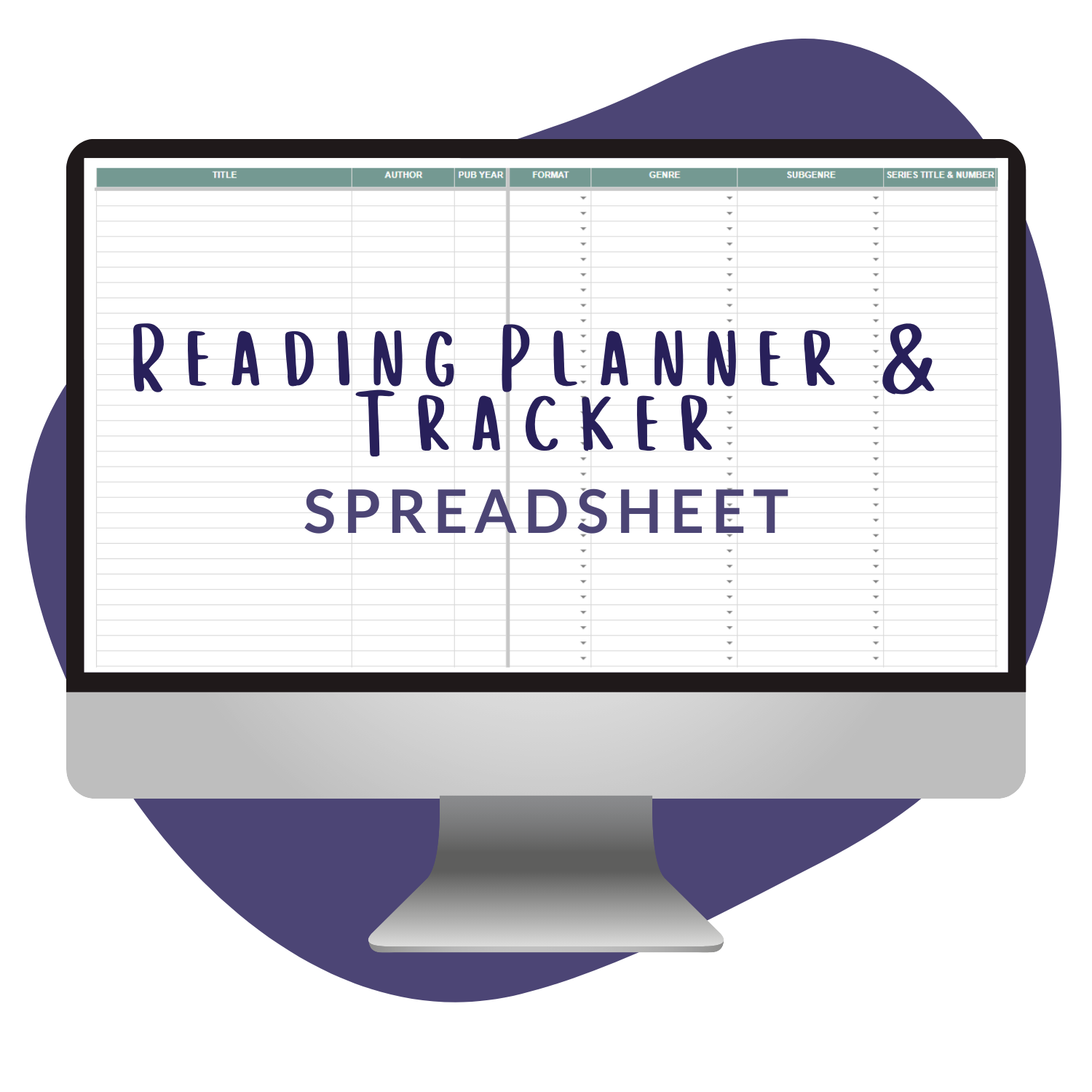 Reading Planner & Tracker Spreadsheet for Fiction