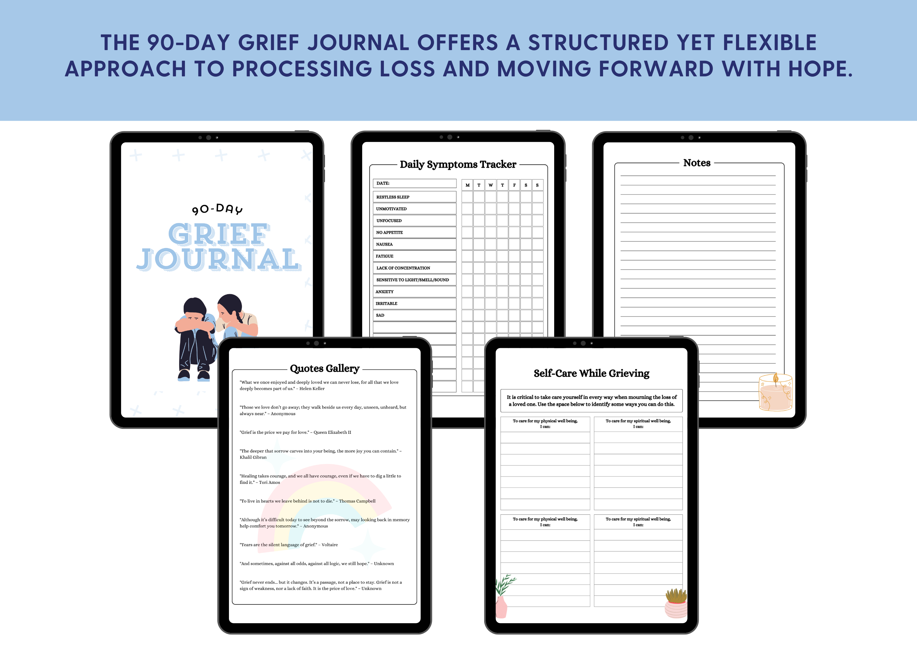 90-Day Grief Journal Printable