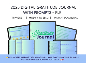 2025 Digital Gratitude Journal - PLR