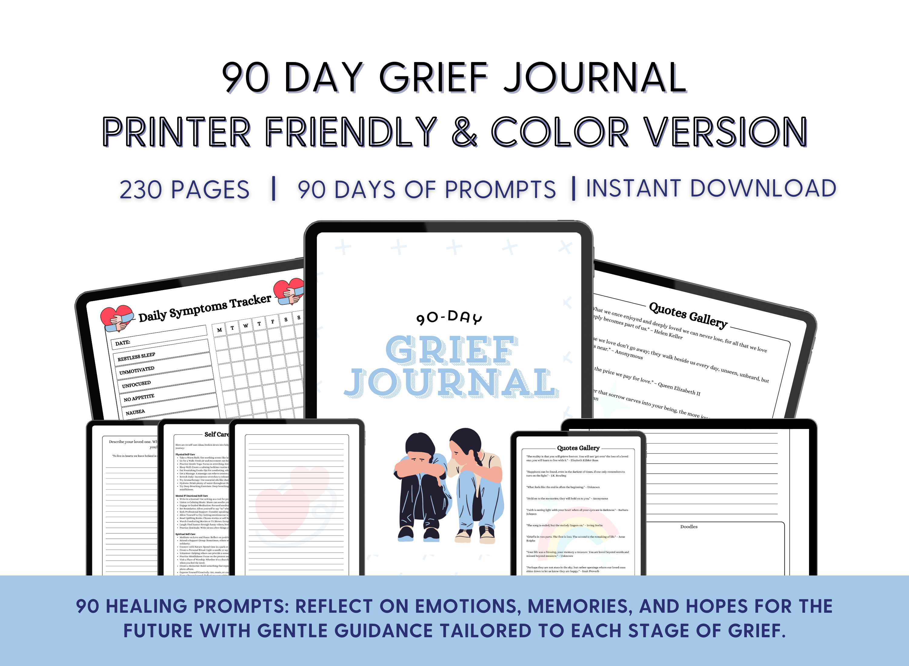 90-Day Grief Journal Printable