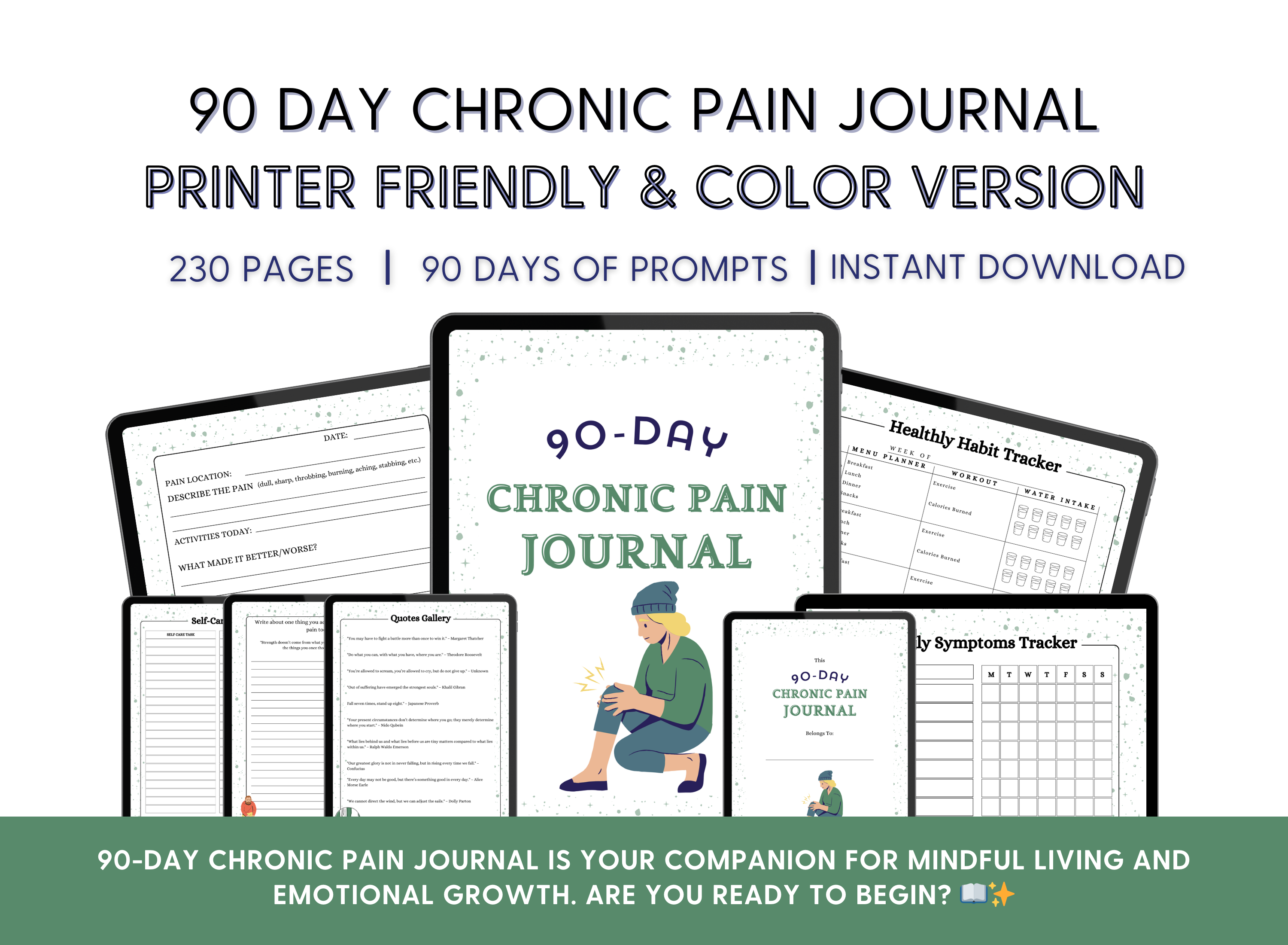 90-Day Chronic Pain Journal Printable