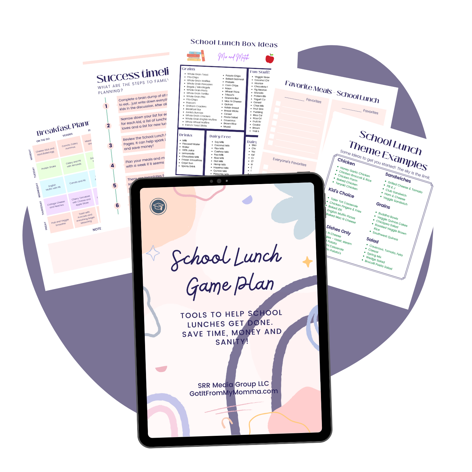 School Lunch Game Plan - Lunch Management Planner